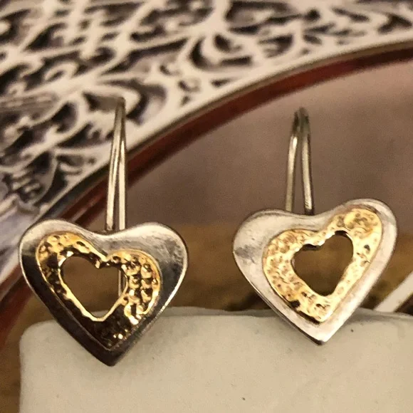 Silpada Sterling Silver Heart Shaped Earring - Picture 3 of 7